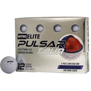 Nitro Elite Pulsar Tour-Level 3-Piece Urethane Golf Ball- 12 pk‎